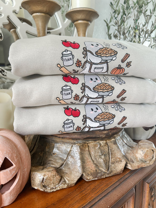 Baking Ghost Embroidered Sweatshirt