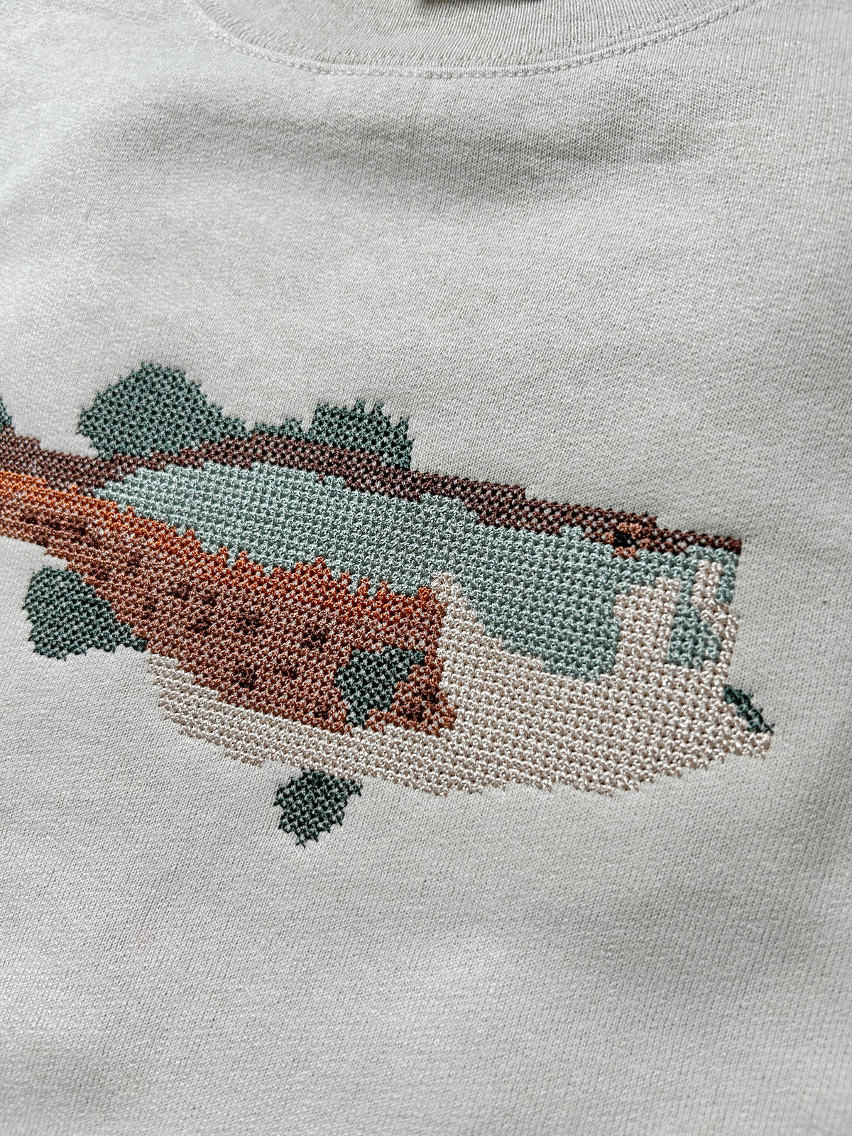 Cross Stitch Bass Embroidered Sweatshirt