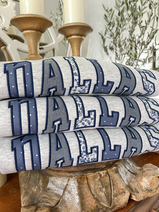 Dallas Applique Embroidered Sweatshirt