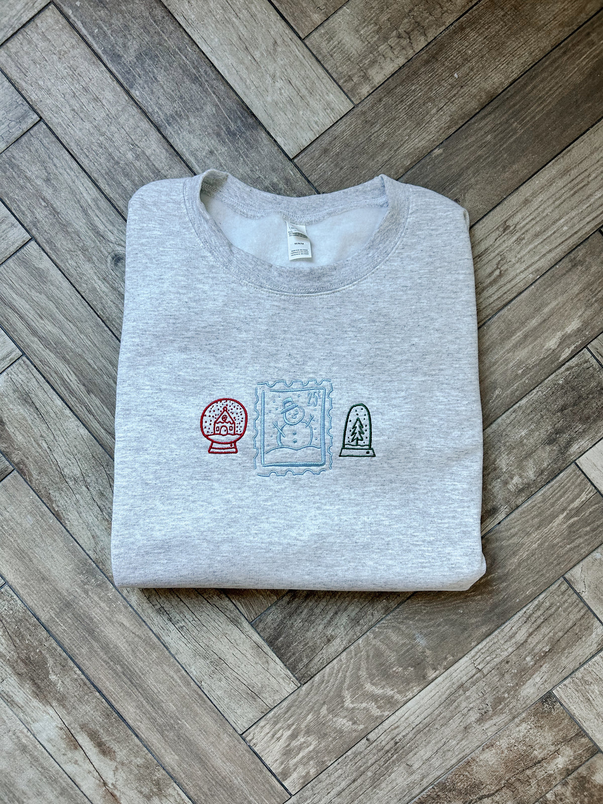 Snow Globes Embroidered Sweatshirt