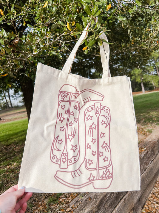 Cowboy Boots Canvas Tote Bag