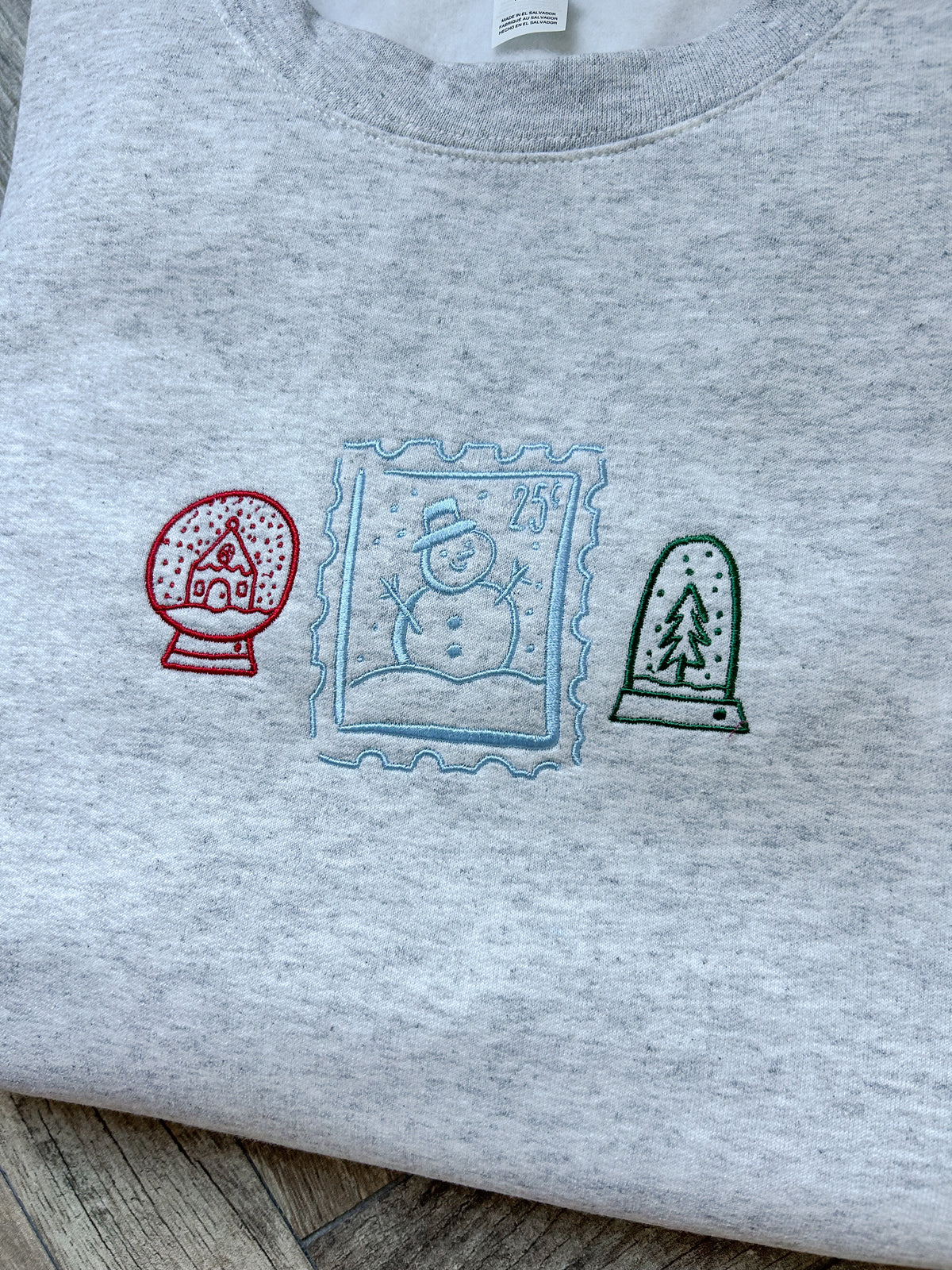 Snow Globes Embroidered Sweatshirt