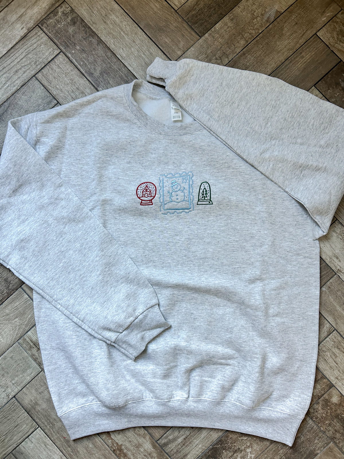 Snow Globes Embroidered Sweatshirt