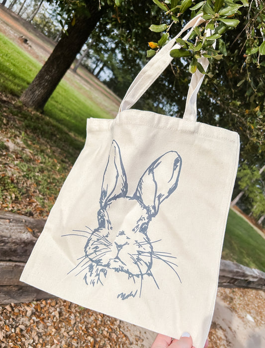 Easter Rabbit Canvas Tote Bag