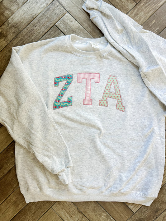 ZTA Applique Embroidered Sweatshirt