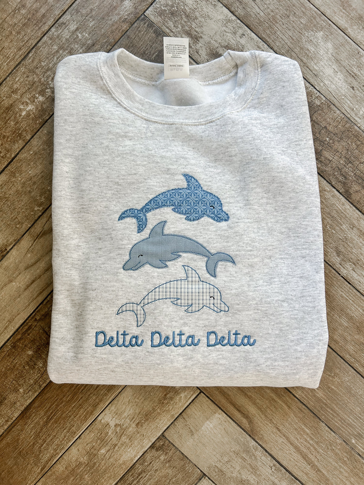 Tri Delta Dolphin Embroidered Sweatshirt