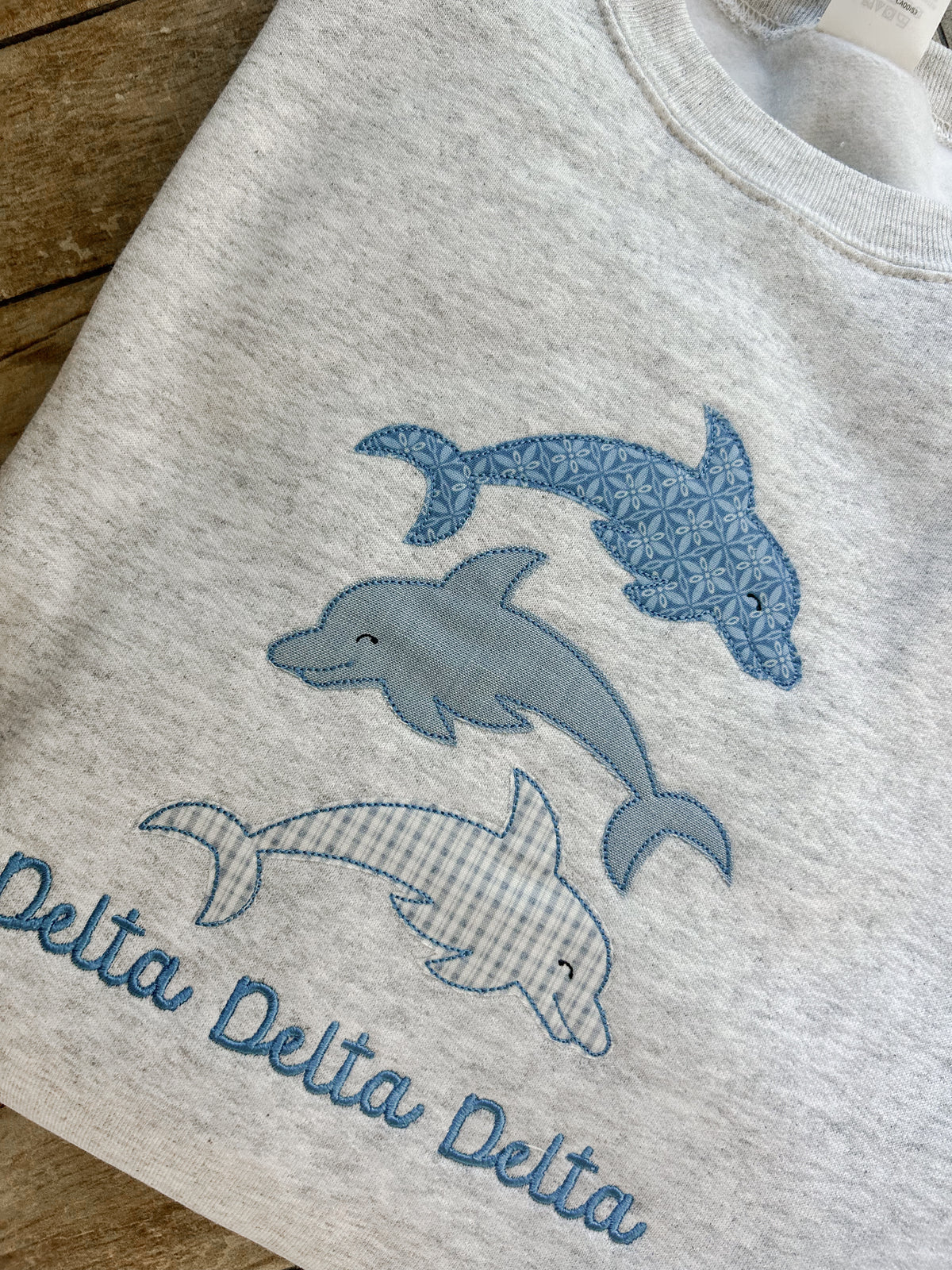 Tri Delta Dolphin Embroidered Sweatshirt