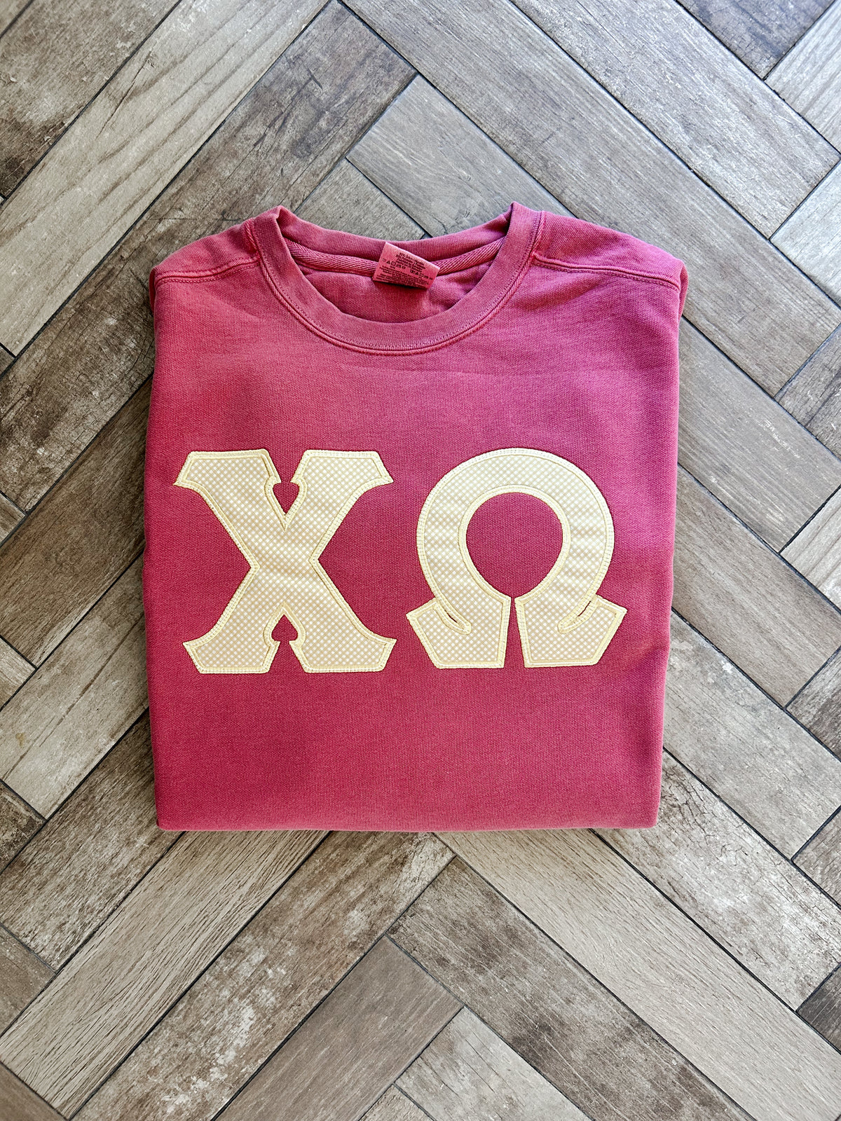 Chi Omega Applique Embroidered Sweatshirt