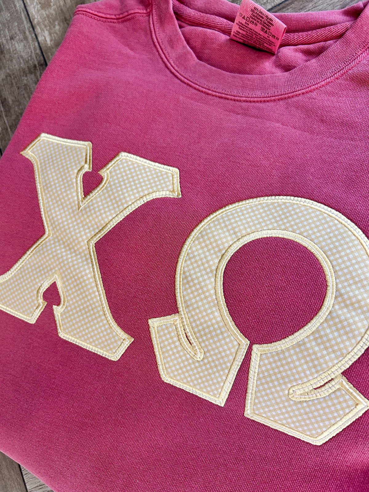 Chi Omega Applique Embroidered Sweatshirt