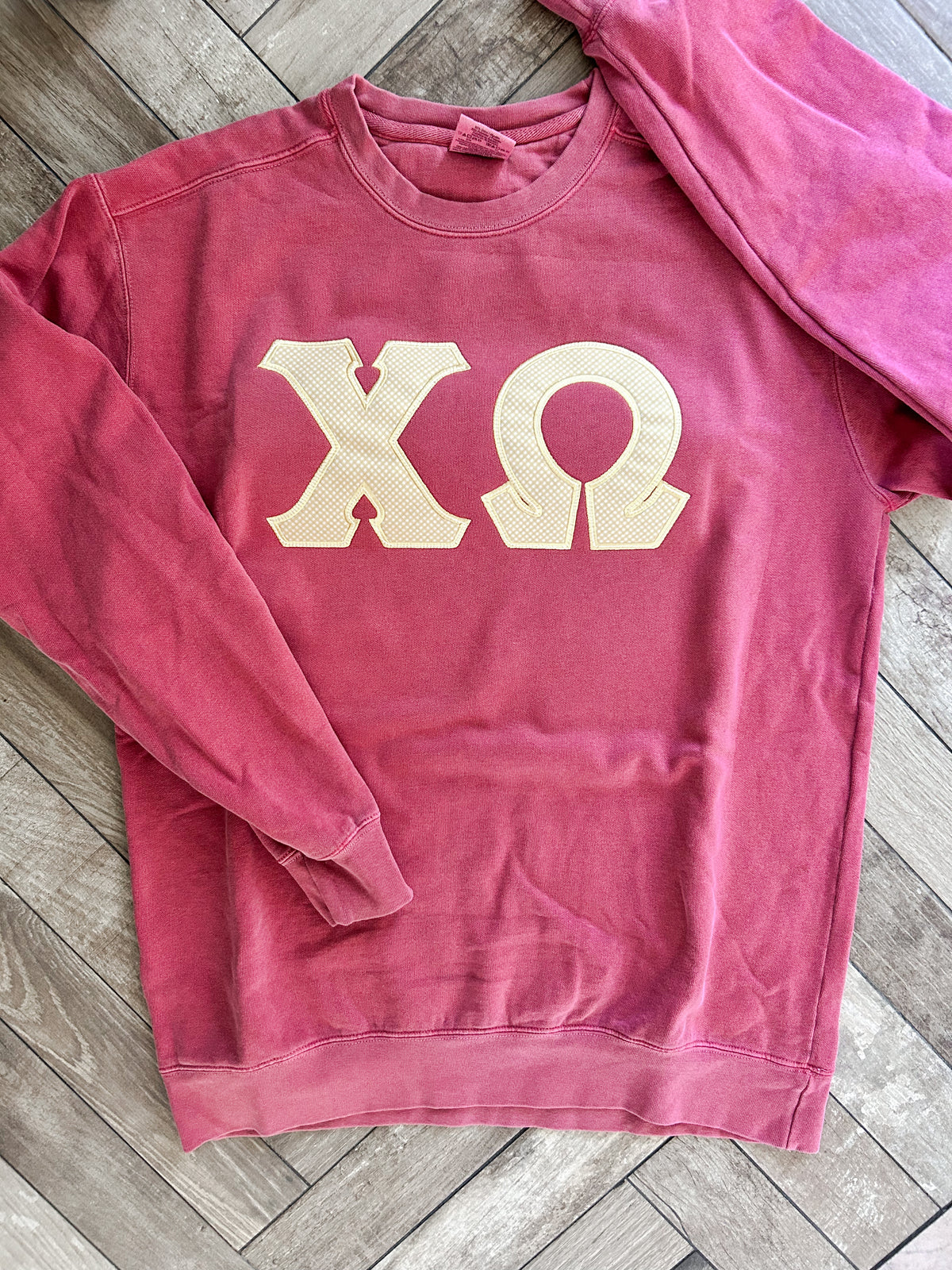 Chi Omega Applique Embroidered Sweatshirt