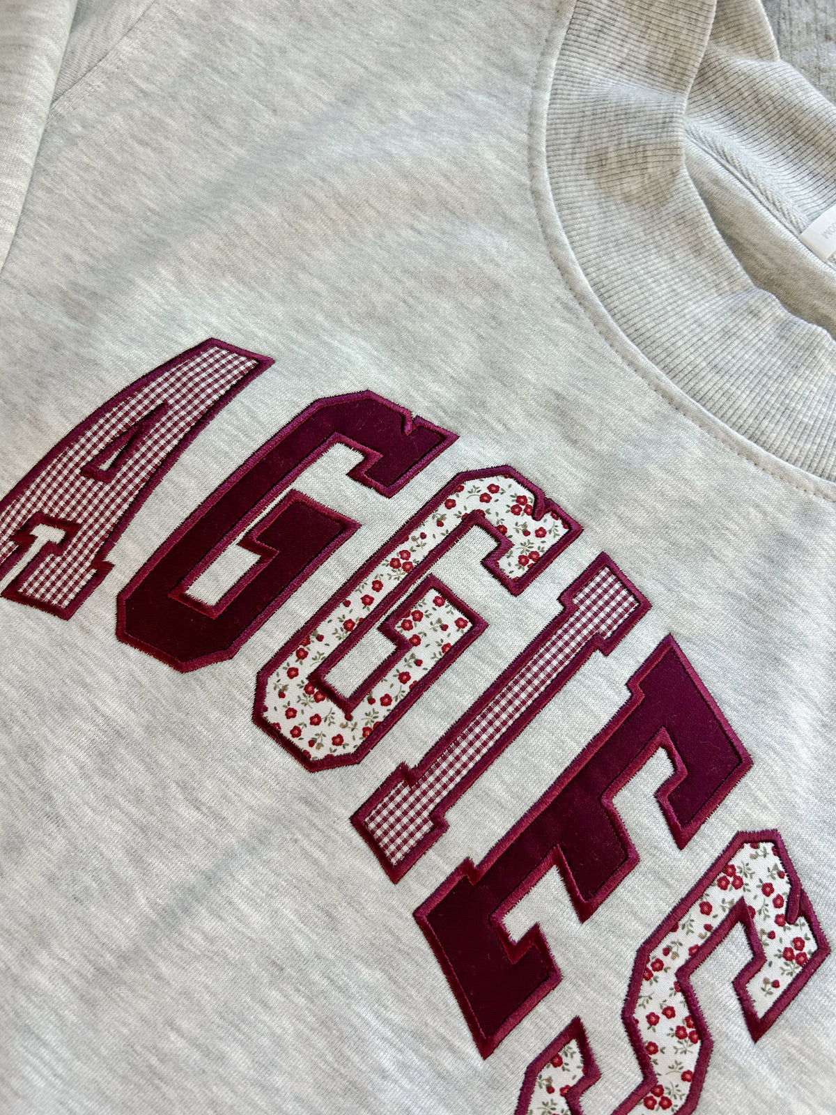 Aggies Mockneck - Patchwork Fabric
