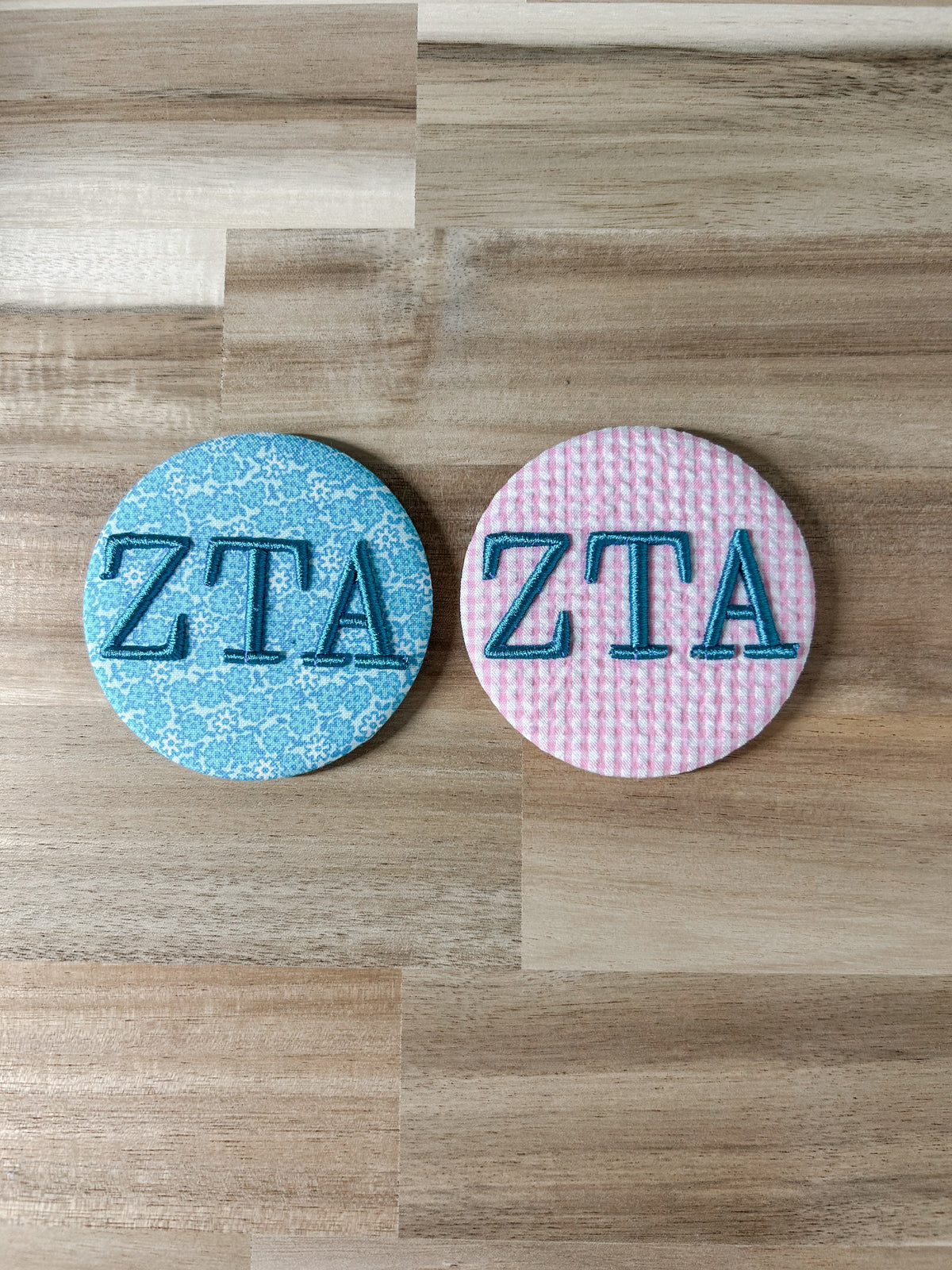 ZTA Letters Embroidered Button