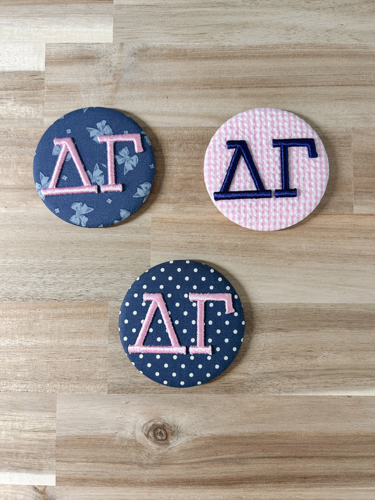 Delta Gamma Embroidered Button