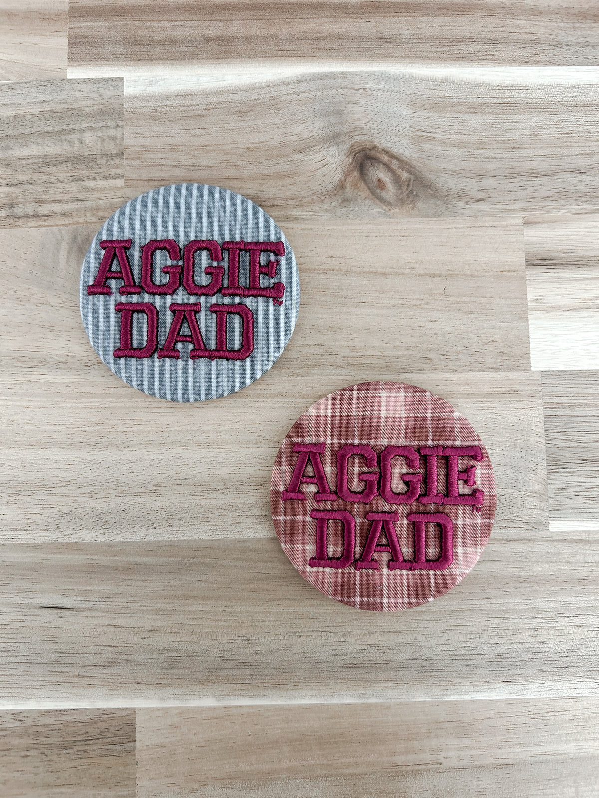 Aggie Dad Embroidered Button
