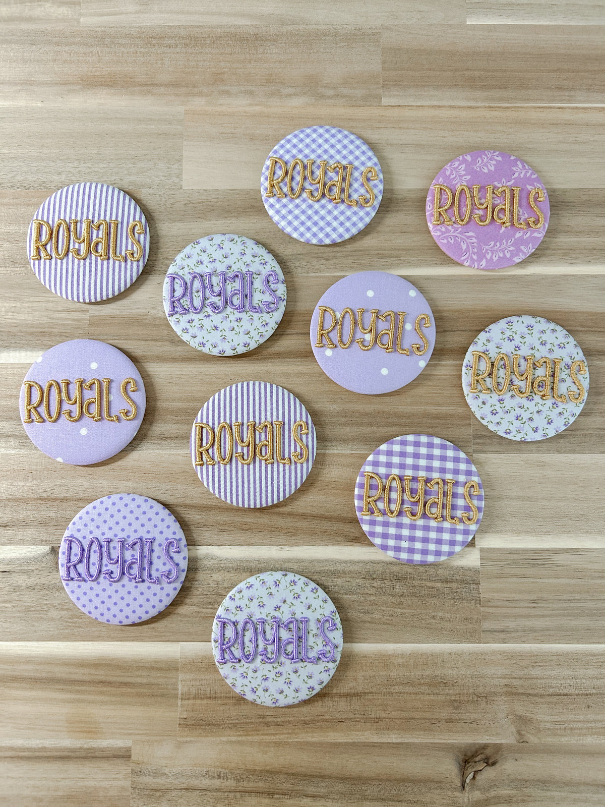 Royals Embroidered Buttons
