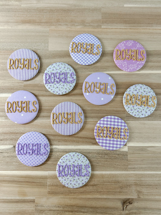 Royals Embroidered Buttons
