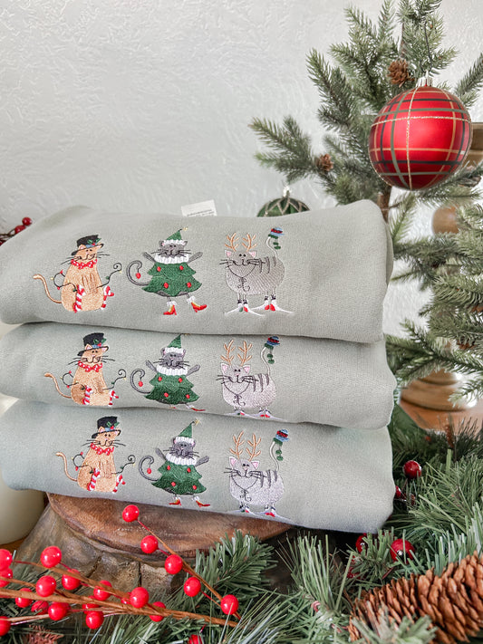 Festive Felines Sweatshirt