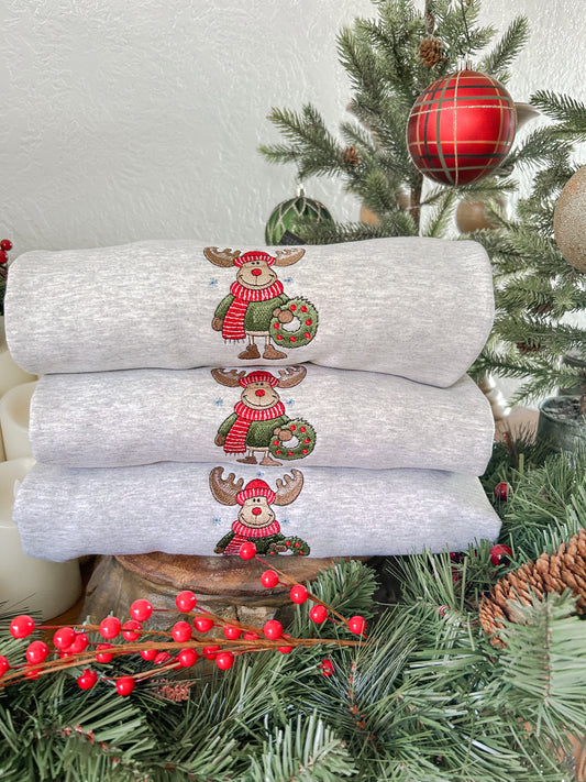 Festive Moose Sweatshirt