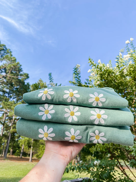 Embroidered Daisies T-Shirt