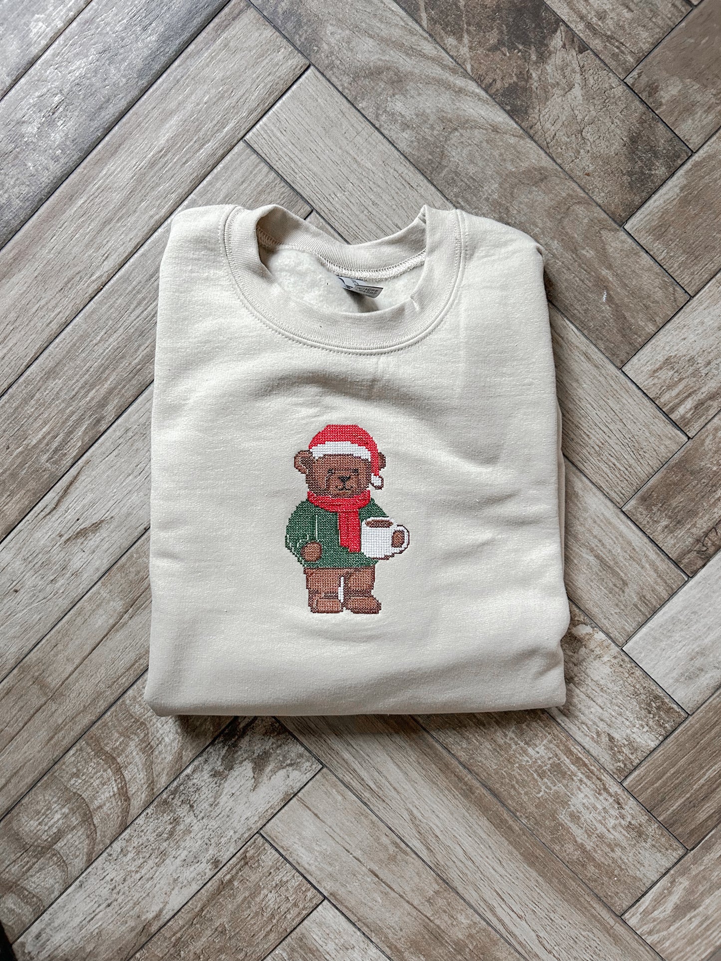 Cross Stitch Christmas Bear