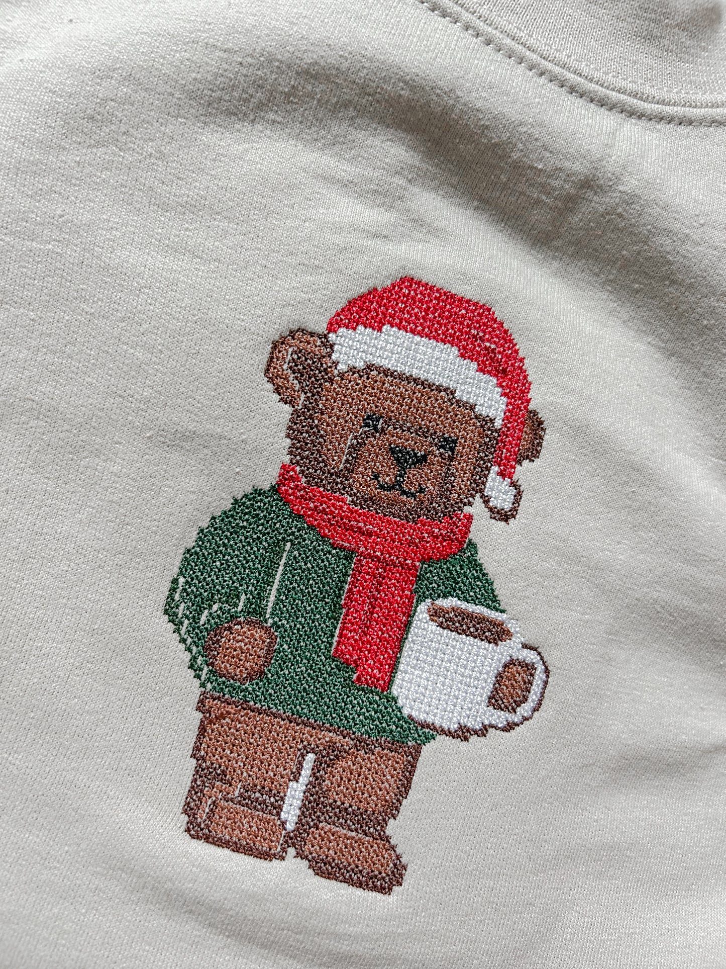 Cross Stitch Christmas Bear