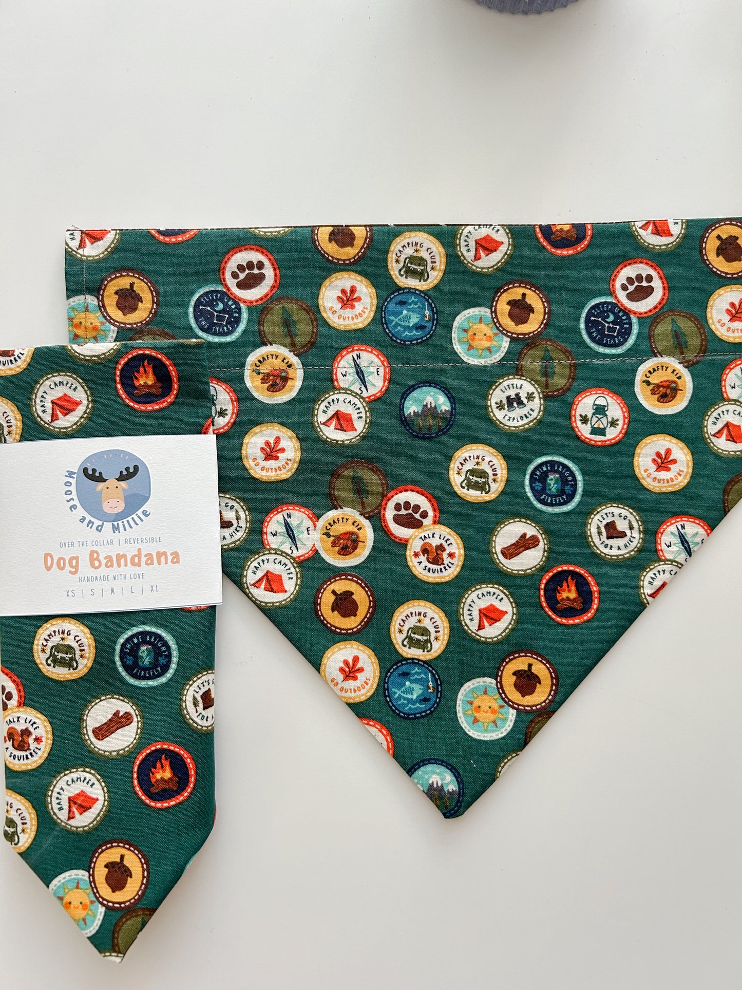 Camping Badges - Over the Collar Dog Bandana