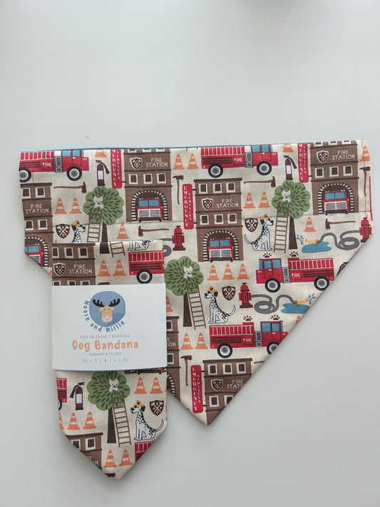 Fire Station - Over the Collar Dog Bandana