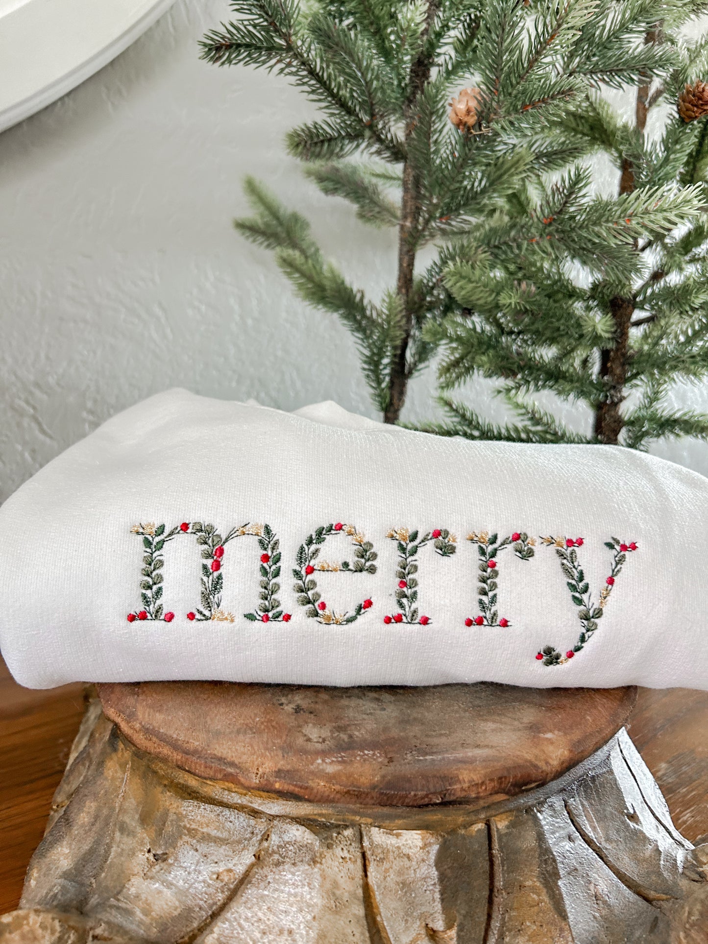 Merry Embroidered Sweatshirt