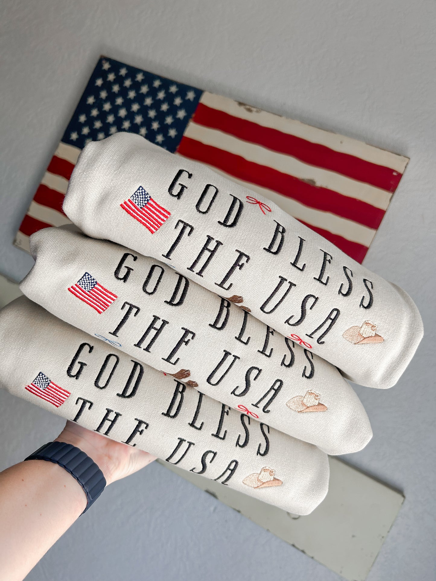 God Bless the USA Charms
