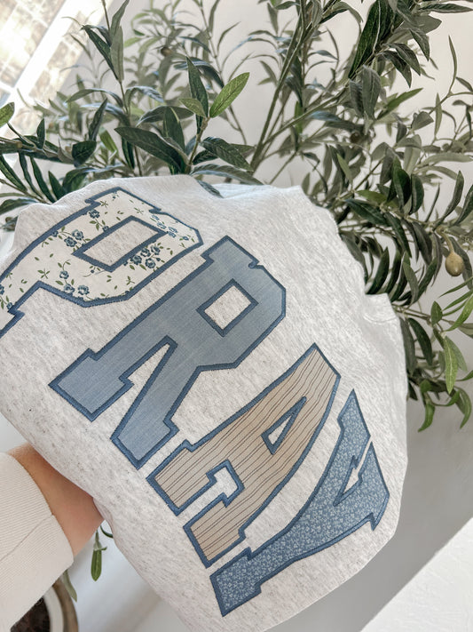 Pray Applique Sweatshirt