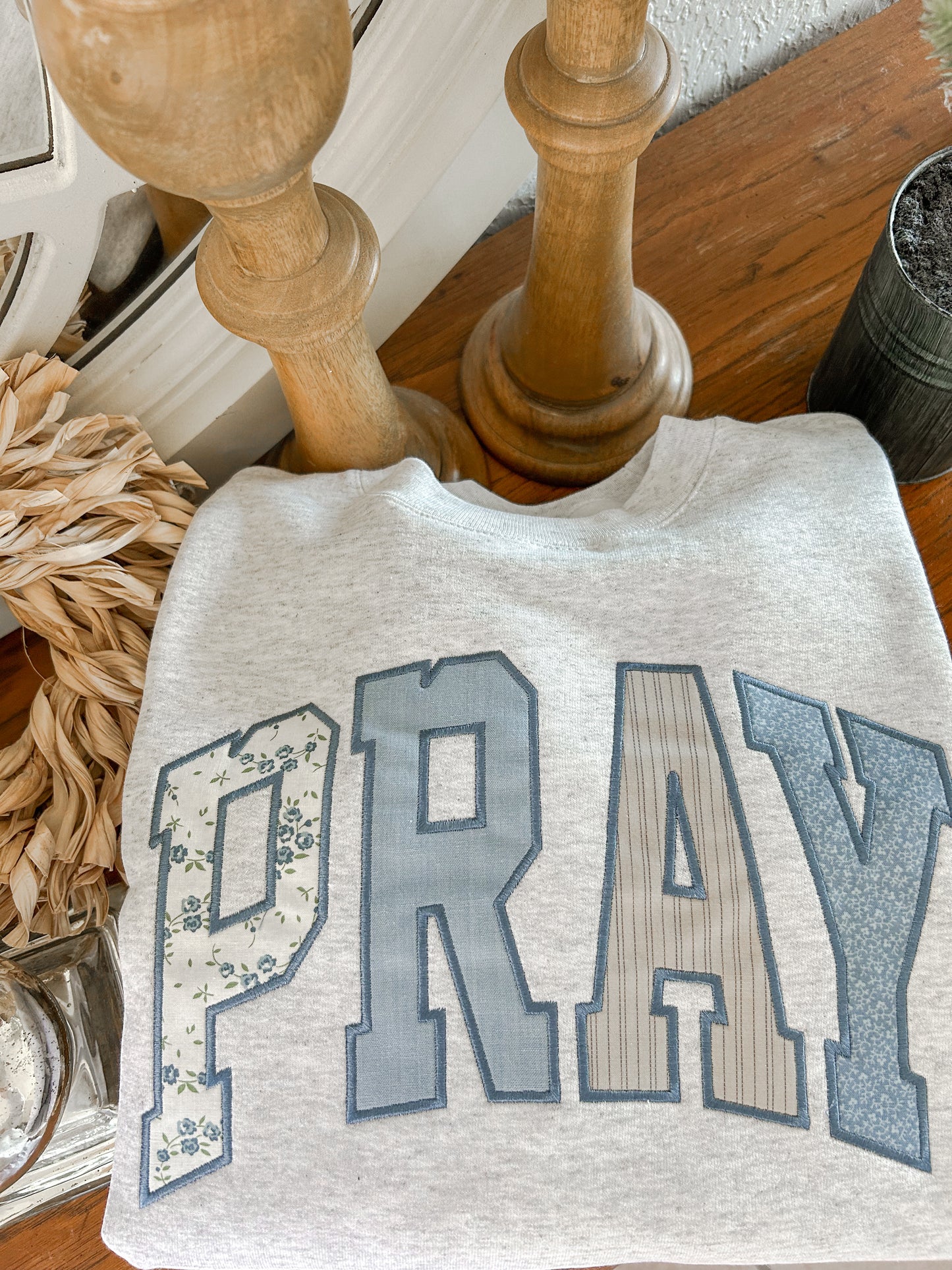 Pray Applique Sweatshirt