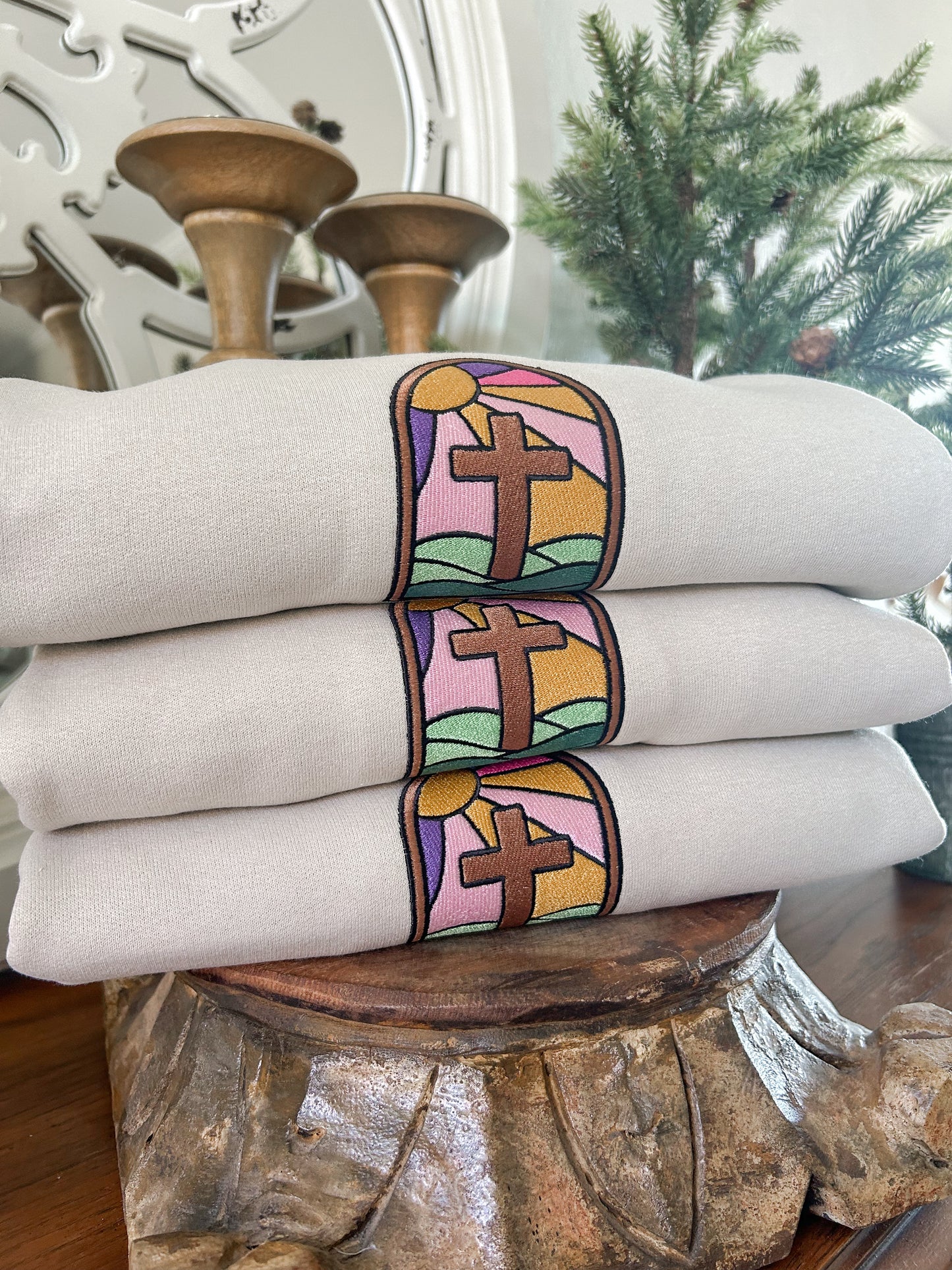 Stained Glass Embroidered Sweatshirt