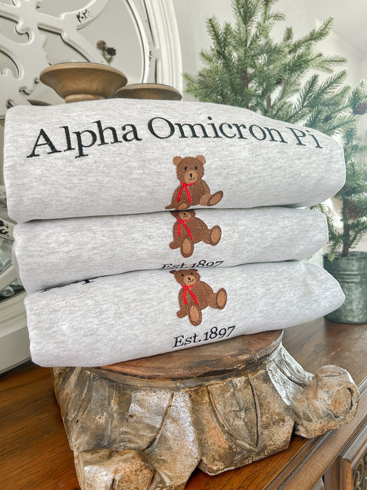 Alpha Omicron Pi Teddy Bear