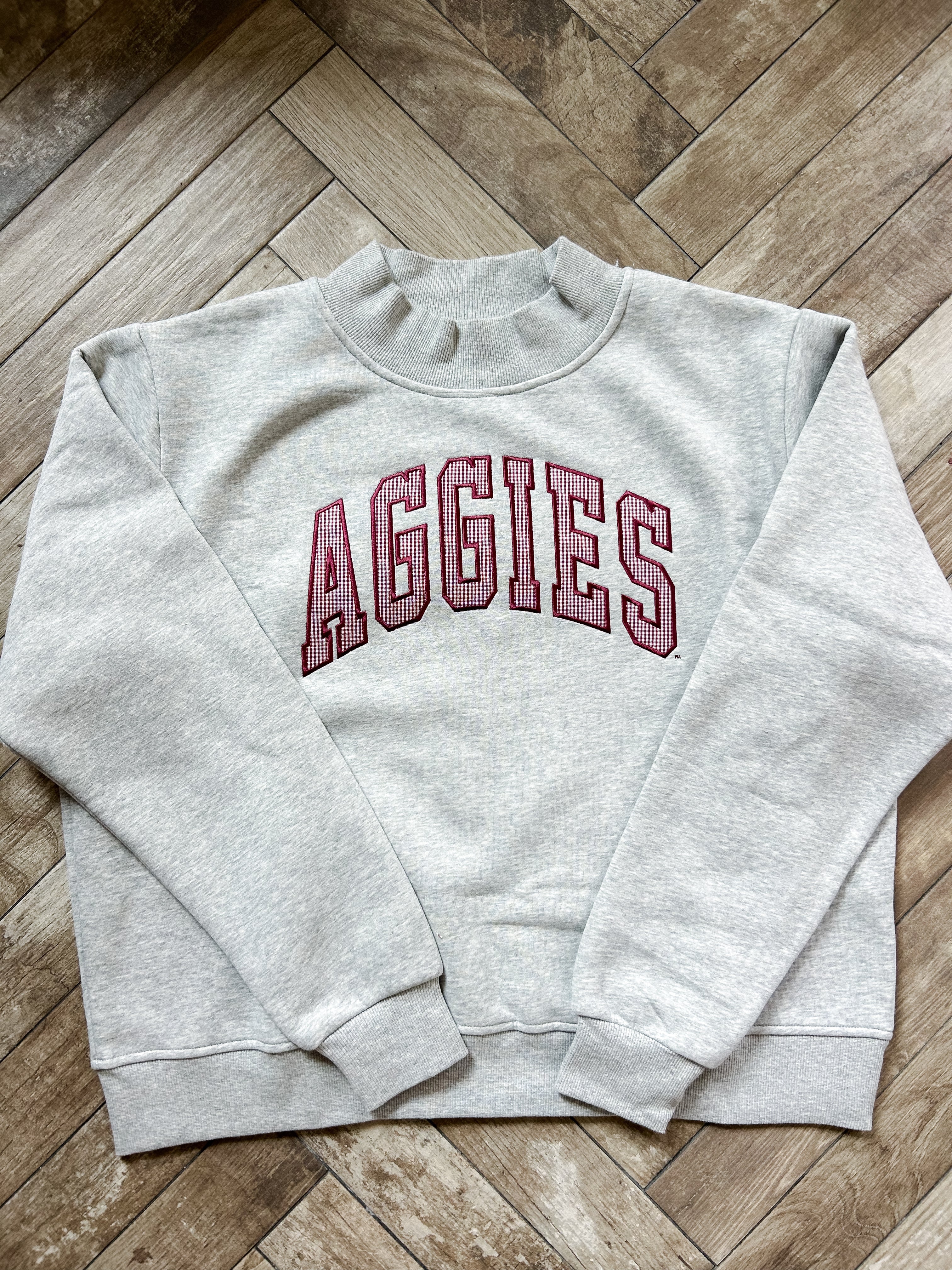 Aggies Mockneck - Micro Gingham – MooseandMillie