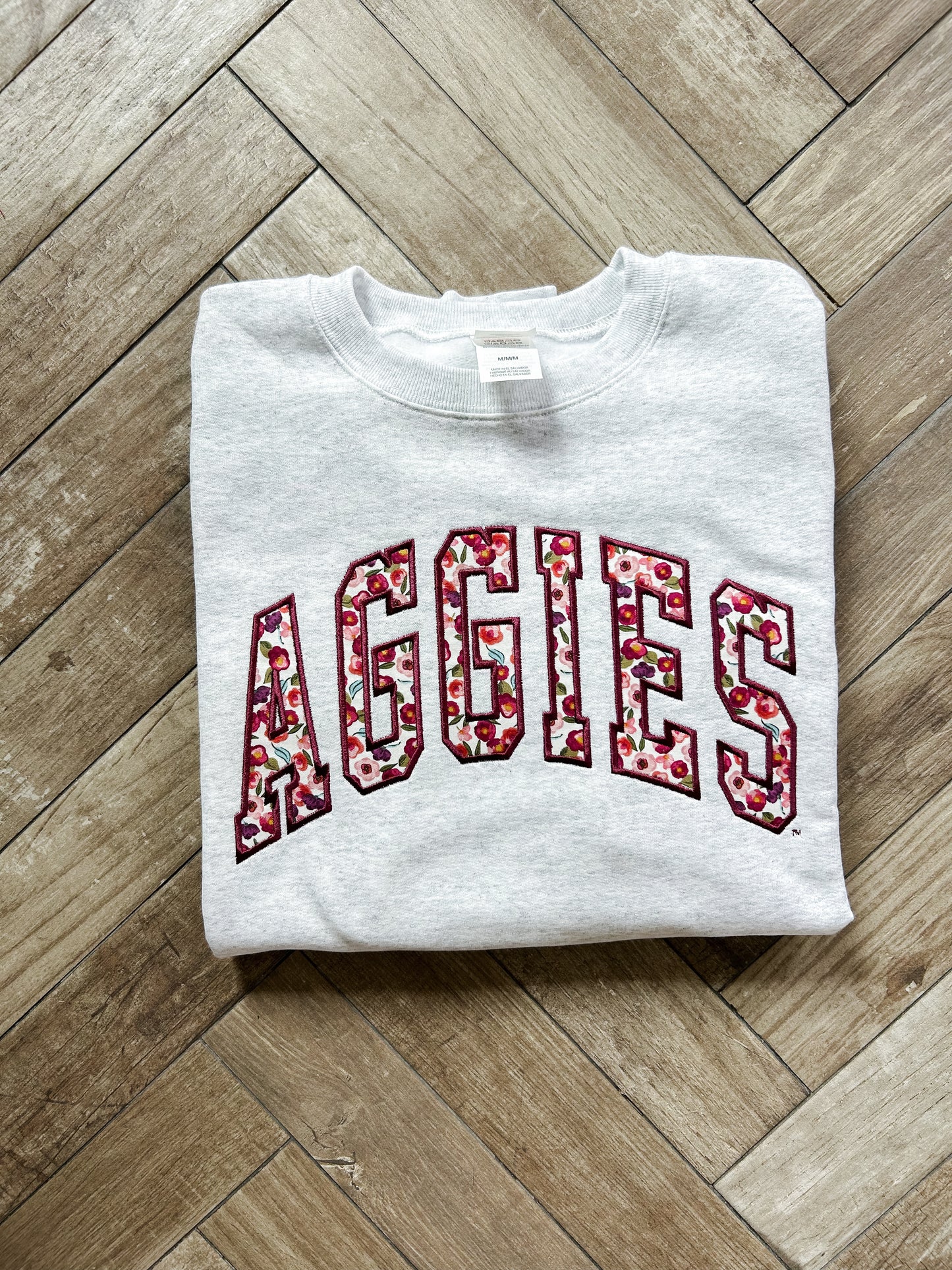 Aggies - Floral - Grey