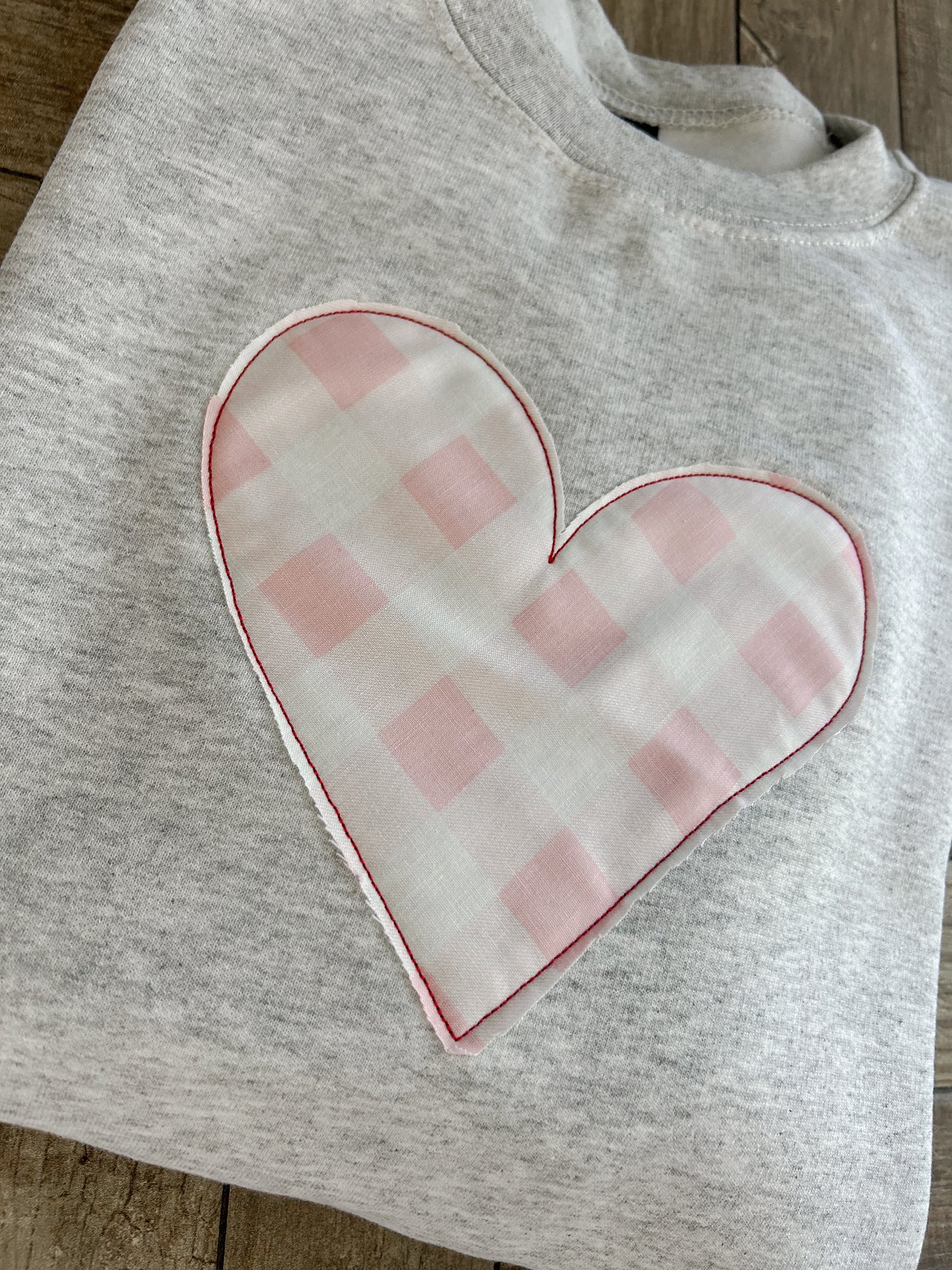 Applique Heart Embroidered Sweatshirt