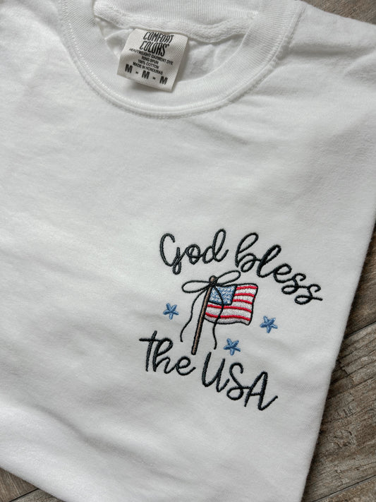 God Bless the USA White Tshirt