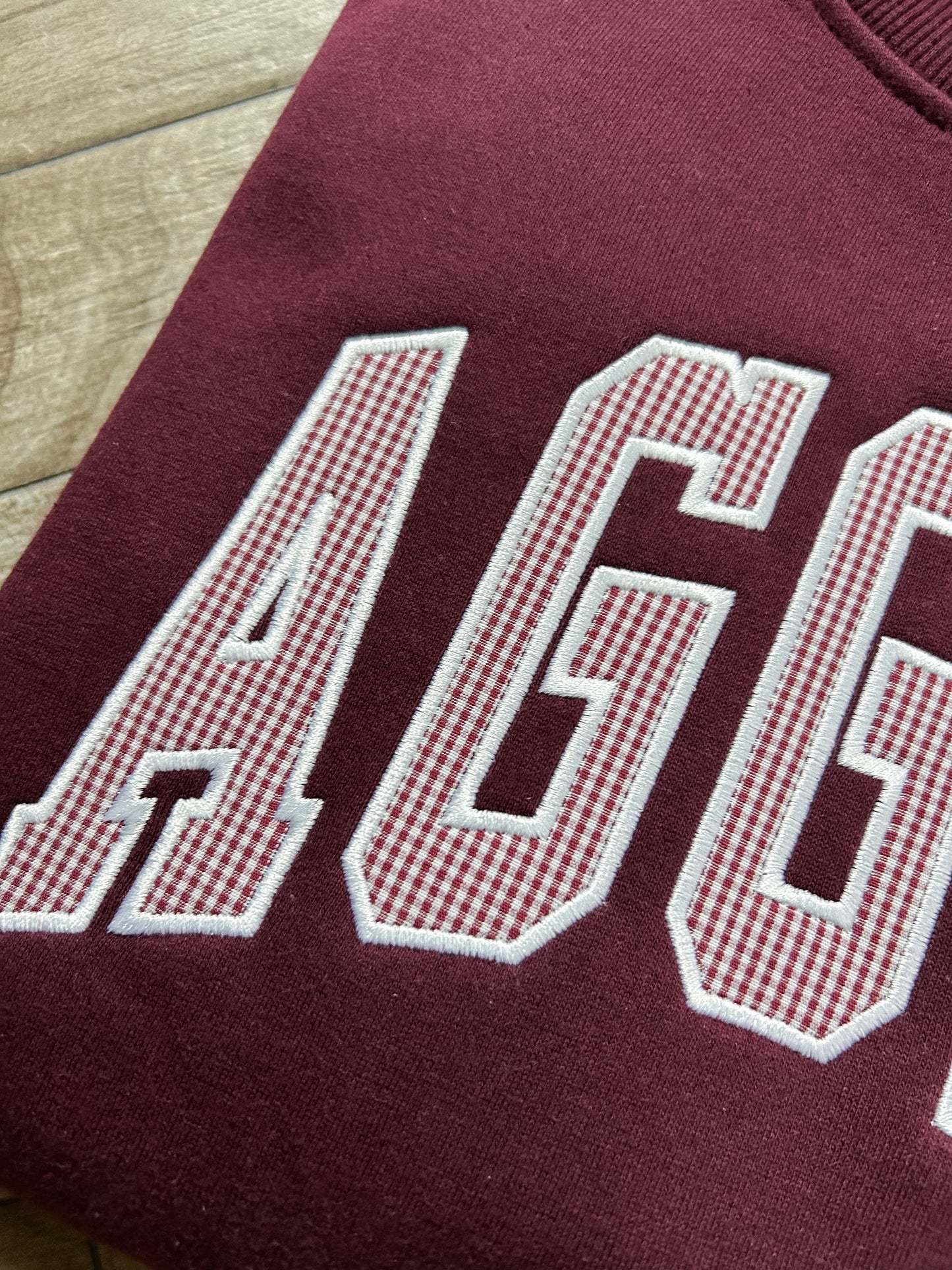 Aggies Mockneck - Maroon Cropped