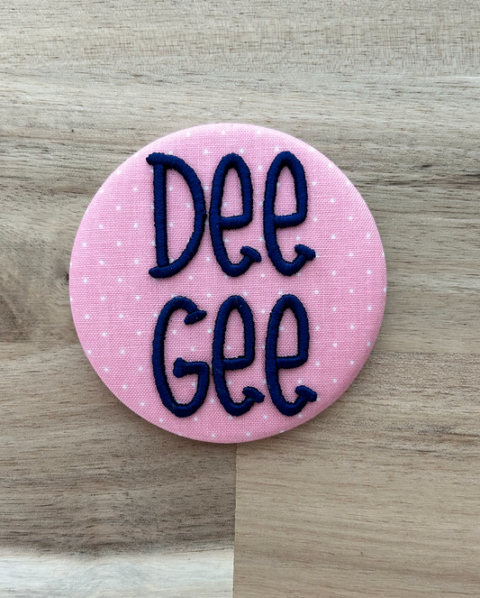 Dee Gee Embroidered Button
